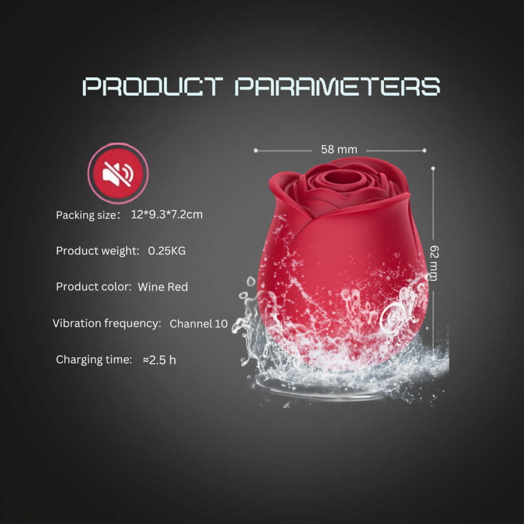 Rose clitoral stimulator product dimensions and specifications