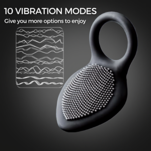 Prostate massager ring with vibration modes illustration